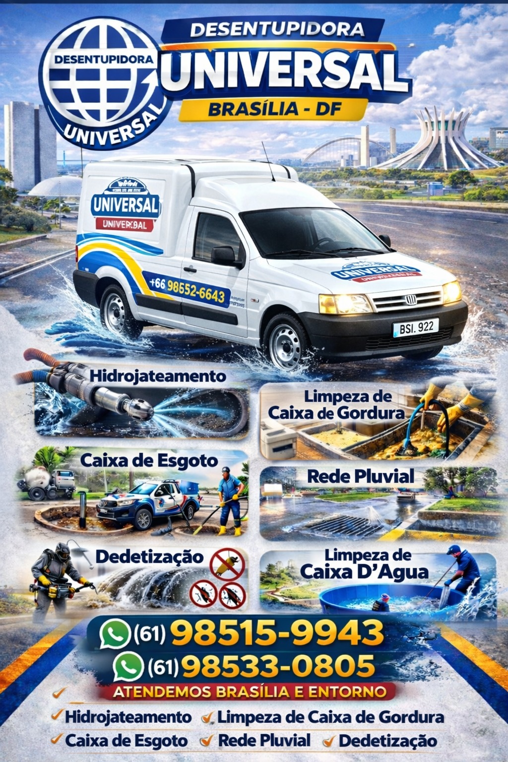 Desentupidora de Esgoto Lago Sul DF